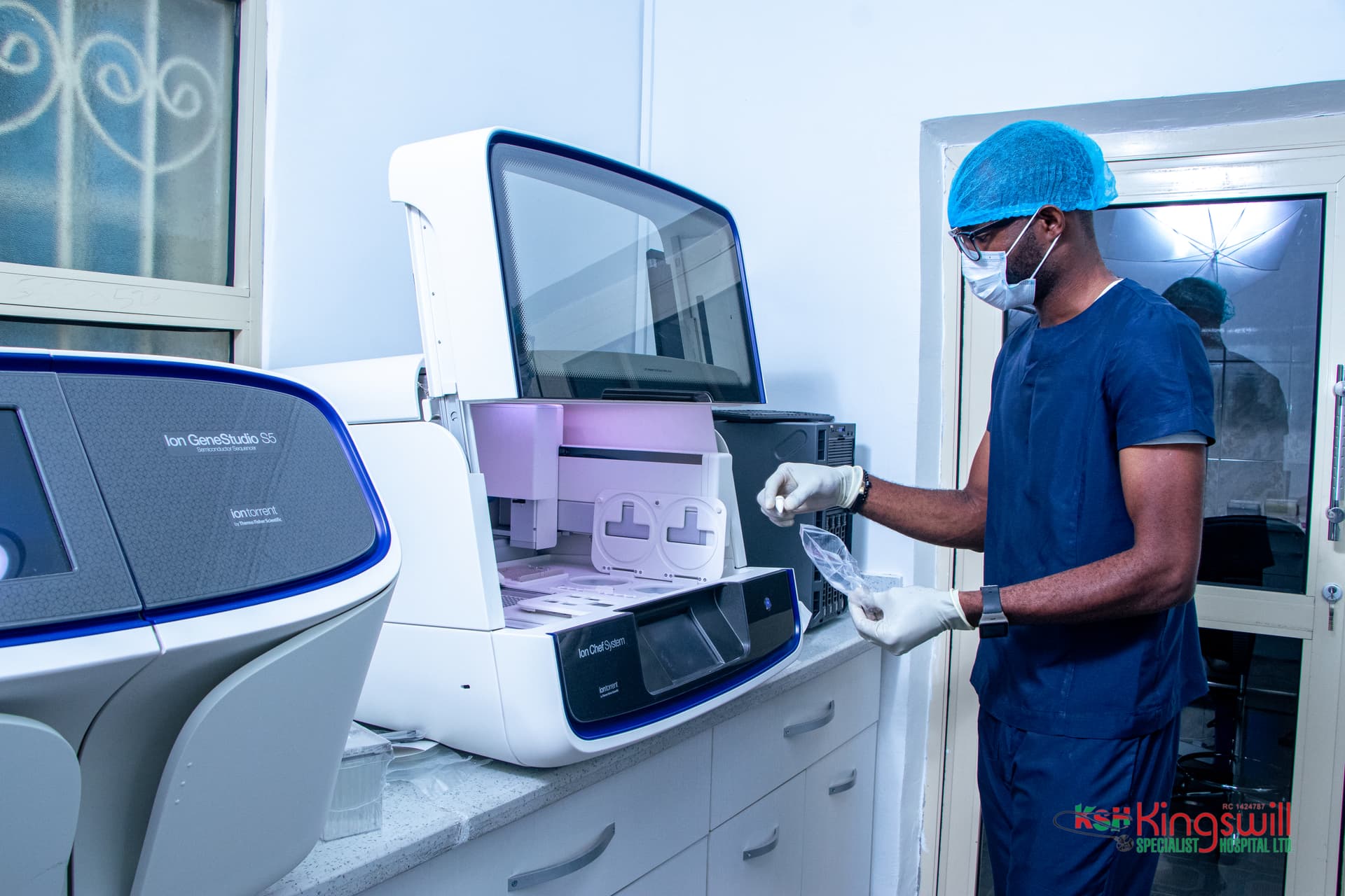 Laboratory professional working